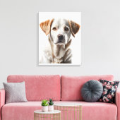 Close-Up Portrait of a Sweet-Faced Dog Canvas Afdruk (Insitu (Woonkamer))