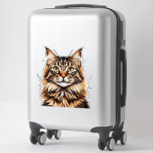 Close-up portret van een Amerikaanse Bobtail kat Sticker (Koffer)