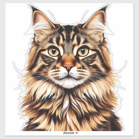 Close-up portret van een Amerikaanse Bobtail kat Sticker (Vel)