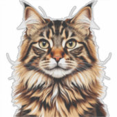 Close-up portret van een Amerikaanse Bobtail kat Sticker (Voorkant)