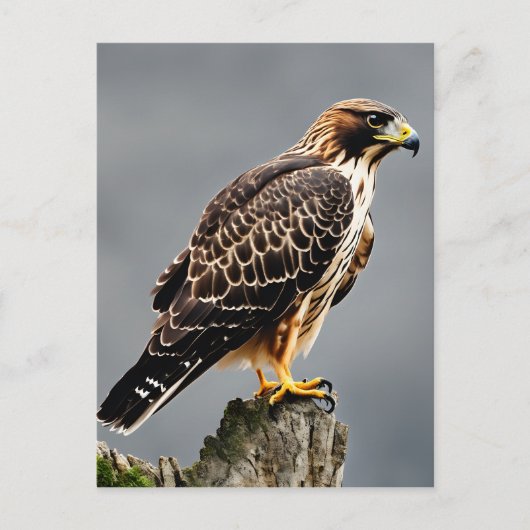 Close-up Portret van een Hawk Briefkaart (Voorkant)