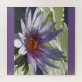 Close-up puzzel: Paarse lotusbloem Legpuzzel (Horizontaal)
