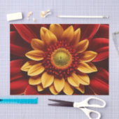 Close-up Rode en gele bloem Tissuepapier (Craft)