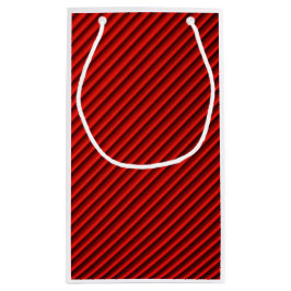 Close-up Rode Textiel Patroon Gift Bag Klein Cadeauzakje