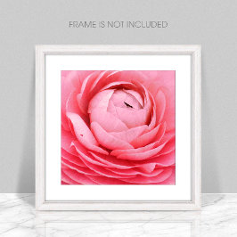 Close-up roze bloem foto afdrukken