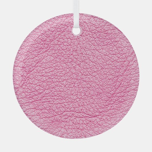 Close-up roze leer, gestructureerde achtergrond. glas ornament (Voorkant)