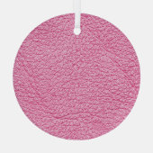 Close-up roze leer, gestructureerde achtergrond. glas ornament (Achterkant)