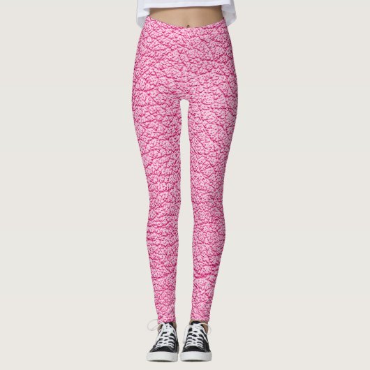 Close-up roze leer, gestructureerde achtergrond. leggings (Voorkant)