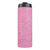 Close-up roze leer, gestructureerde achtergrond. thermosbeker (Voorkant)