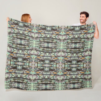 Close-up scene of birch log stumps, rustic charm fleece deken