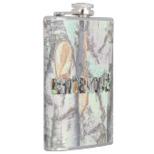 Close-up scene of birch log stumps, rustic charm heupfles (Rechts)