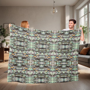 Close-up scène van berkenstronk stompen, rustieke  fleece deken