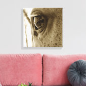 Close-up Sepia Afbeelding van een Dappled Grey Hor Canvas Afdruk (Insitu (Woonkamer))