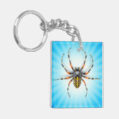 Close-up Spider Geïsoleerd-23983 Denim Jas Sleutelhanger (Voorkant Links)
