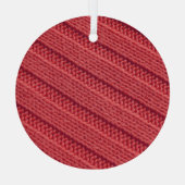 Close-up stripy gehaakte textuur. glas ornament (Achterkant)