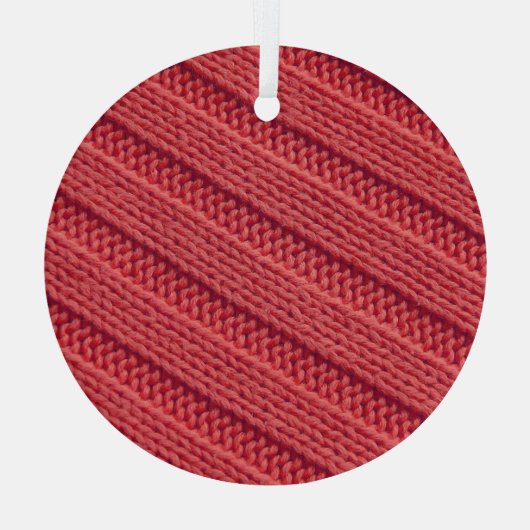 Close-up stripy gehaakte textuur. glas ornament (Achterkant)