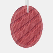 Close-up stripy gehaakte textuur. glas ornament (Voorkant Rechts)