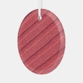 Close-up stripy gehaakte textuur. glas ornament (Voorkant links)