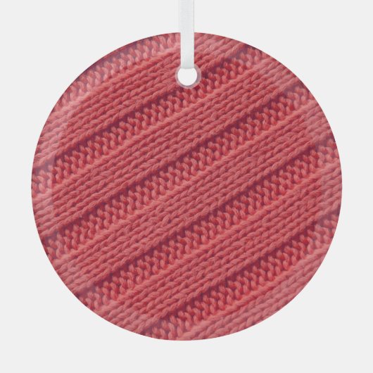 Close-up stripy gehaakte textuur. glas ornament (Voorkant)
