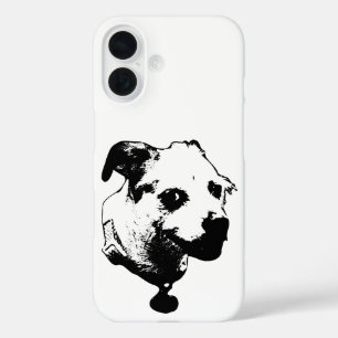 Close-up Terrier Mix Art iPhone-hoesje iPhone 16 Hoesje
