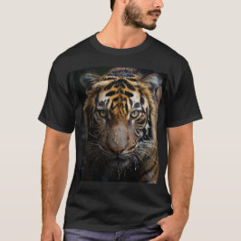 Close-up Tijger in de regen Nat Big Cats T-shirt