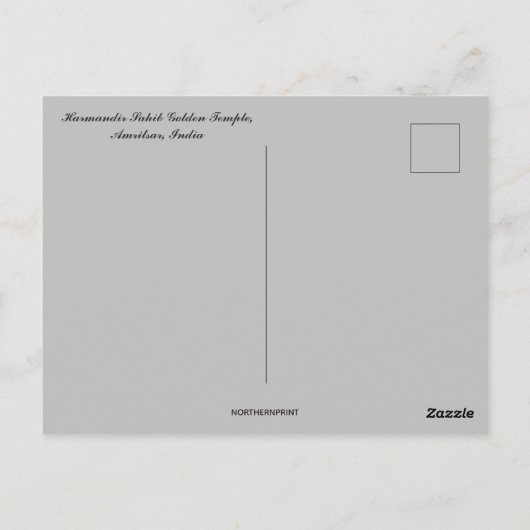 Close Up Uitzicht van de Gouden Tempel Amritsar Briefkaart (Achterkant)