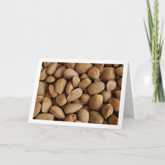 Close-up van amandelnoten kaart (Voorkant)
