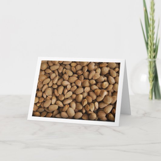 Close-up van amandelnoten kaart (Voorkant)