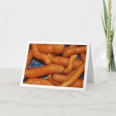 Close-up van biologische wortels kaart (Voorkant)