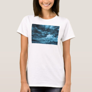 Close-up van blauwe ijs, IJsland T-shirt