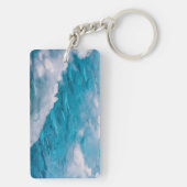 Close-up van blauwe ijs sleutelhanger (achterkant)
