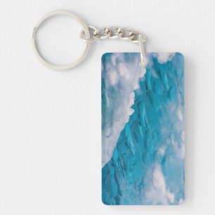 Close-up van blauwe ijs sleutelhanger