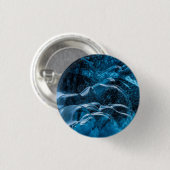 Close-up van blauwe ijsmuren ronde button 3,2 cm (Voorkant /achterkant)