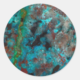 Close-up van blauwe Shattuckiet Ronde Sticker