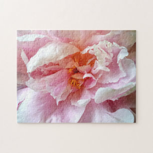 Close-up van Bleke roze pioenen Legpuzzel