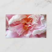 Close-up van Bleke roze pioenen Visitekaartje (Achterkant)