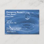 Close-up van Blue Water Drop Visitekaartje (Voorkant)