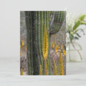 Close-up van cactus en agave bedankkaart (Staand voorkant)
