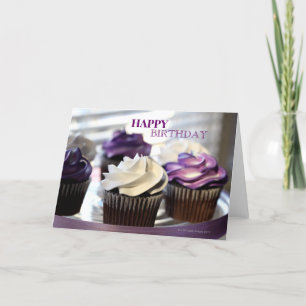 Close-up van Cupcakes Verjaardag Kaart
