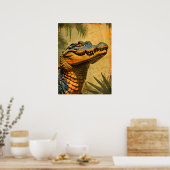  Close-Up van de Alligator Poster (Keuken)