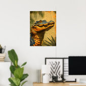  Close-Up van de Alligator Poster (Thuiskantoor)