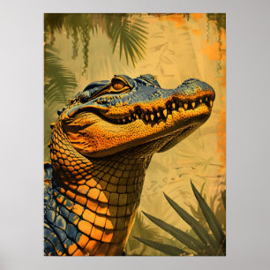  Close-Up van de Alligator Poster