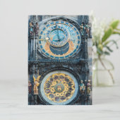 Close-up van de astronomische klok van Praag Kaart (Staand voorkant)