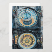 Close-up van de astronomische klok van Praag Kaart (Voorkant / Achterkant)