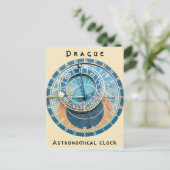 Close-up van de astronomische klok van Praag, Tsje Briefkaart (Staand voorkant)