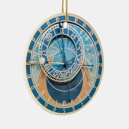 Close-up van de astronomische klok van Praag, Tsje Keramisch Ornament (Rechts)