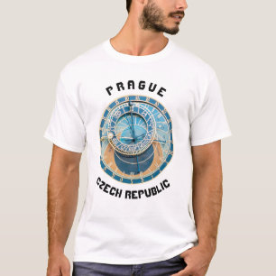 Close-up van de astronomische klok van Praag, Tsje T-shirt