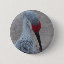 Close-up van de kop van een zandheuvelkraan ronde button 5,7 cm