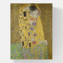 Close-up van "De Kus" van Gustav Klimt