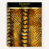 Close-up van de levendige huid van een slang notitieboek (Voorkant)